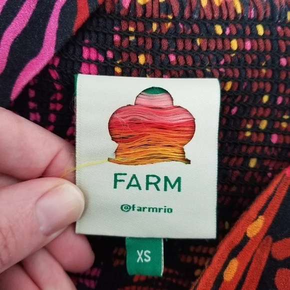 Farm Rio Leopard Hearts Long Sleeve Mini Dress Size XS Sweetheart Neckline - Picture 8 of 16